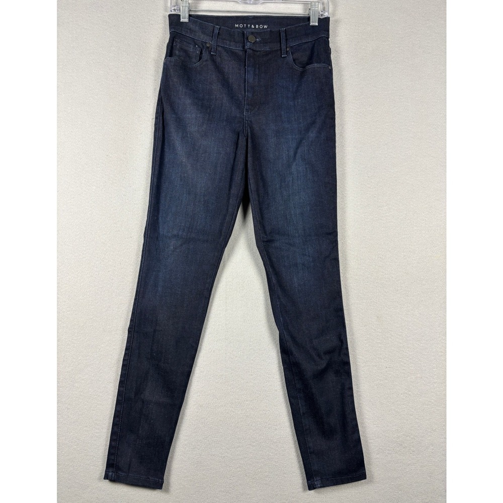 Mott & Bow Jane High-Rise Skinny Jeans 28x28 Dark Indigo Stretch Denim